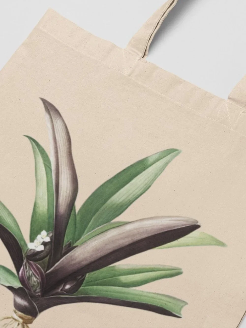 Boat Lily Vintage Floral Print Graphic Canvas Tote Bag